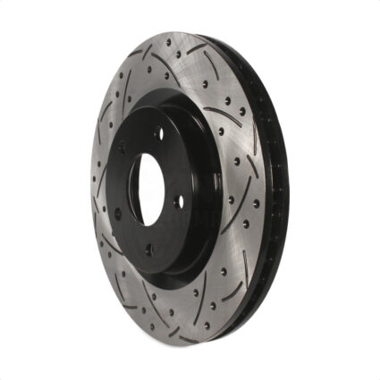 Front Coated Drilled Slotted Disc Brake Rotor (1 Piece Only) DS1-980637 For Nissan Rogue Sentra