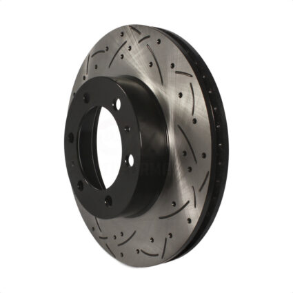 Front Coated Drilled Slotted Disc Brake Rotor (1 Piece Only) DS1-980670 For Toyota Tacoma 4Runner FJ