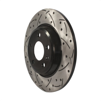 Rear Coated Drilled Slotted Disc Brake Rotor (1 Piece Only) DS1-980694 For Audi Q5 A4 Quattro A5 A7