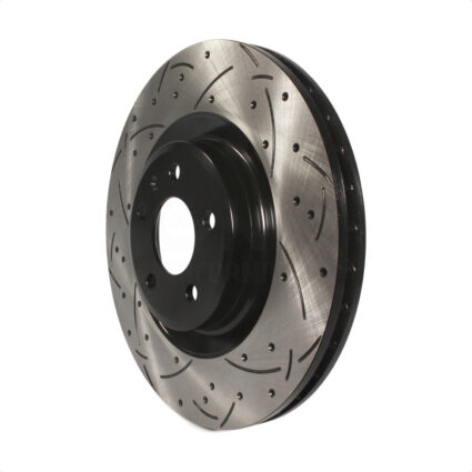 Front Coated Drilled Slotted Disc Brake Rotor (1 Piece Only) DS1-980696 For Audi Q5 Porsche Macan A4