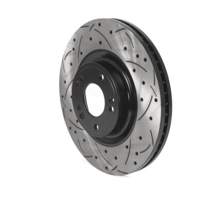 Front Coated Drilled Slotted Disc Brake Rotor (1 Piece Only) DS1-980711 For Hyundai Genesis