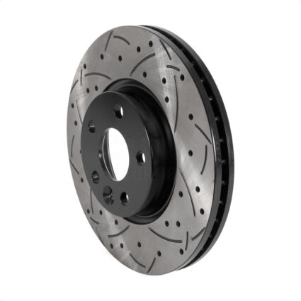 Front Coated Drilled Slotted Disc Brake Rotor (1 Piece Only) DS1-980725 For Volvo Land Rover Range