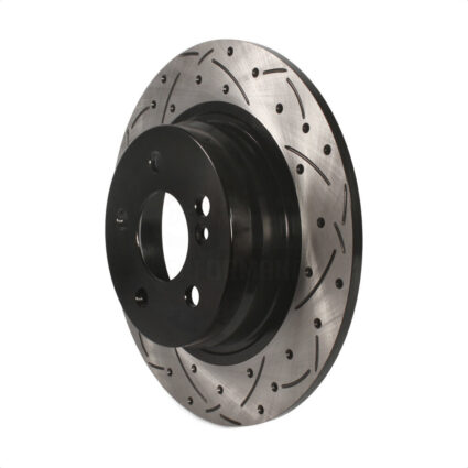 Rear Coated Drilled Slotted Disc Brake Rotor (1 Piece Only) DS1-980729 For Mercedes-Benz C300 C250