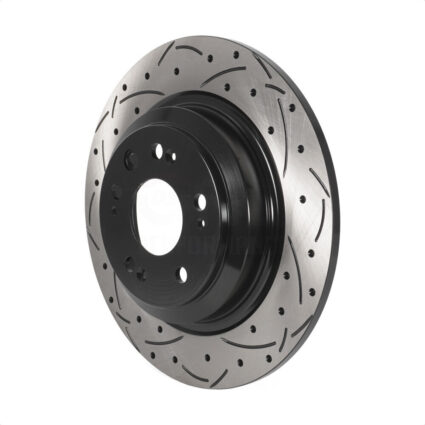 Rear Coated Drilled Slotted Disc Brake Rotor (1 Piece Only) DS1-980739 For 2009-2014 Acura TL