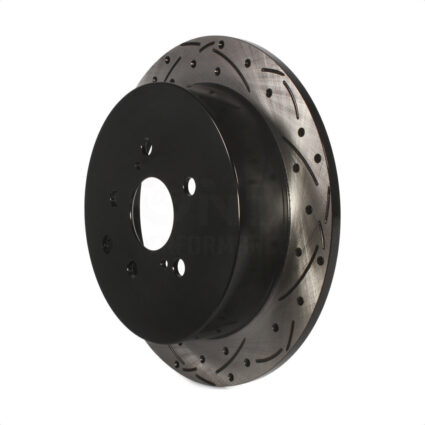 Rear Coated Drilled Slotted Disc Brake Rotor (1 Piece Only) DS1-980757 For Toyota Sienna Highlander