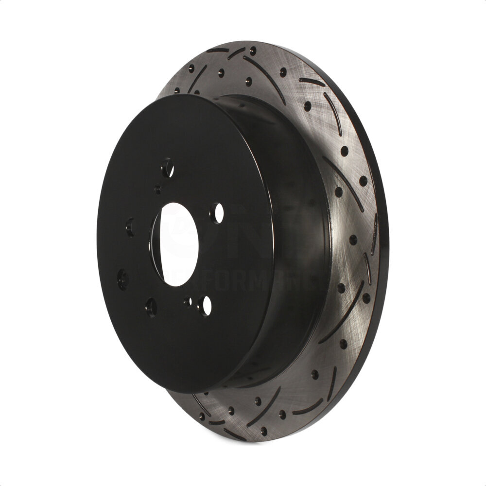 Rear Coated Drilled Slotted Disc Brake Rotor (1 Piece Only) DS1-980757 For Toyota Sienna Highlander