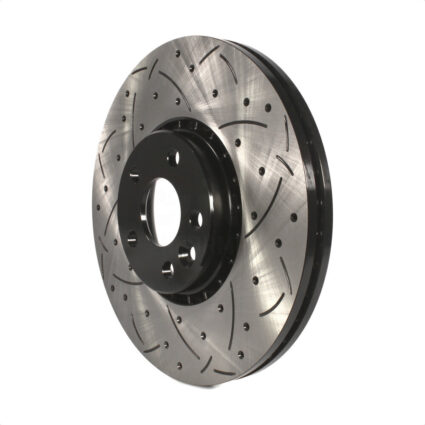 Front Coated Drilled Slotted Disc Brake Rotor (1 Piece Only) DS1-980779 For Volvo XC60