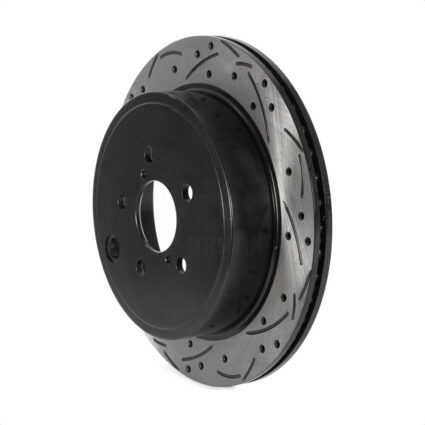 Rear Coated Drilled Slotted Disc Brake Rotor (1 Piece Only) DS1-980785 For Subaru Outback Legacy BRZ