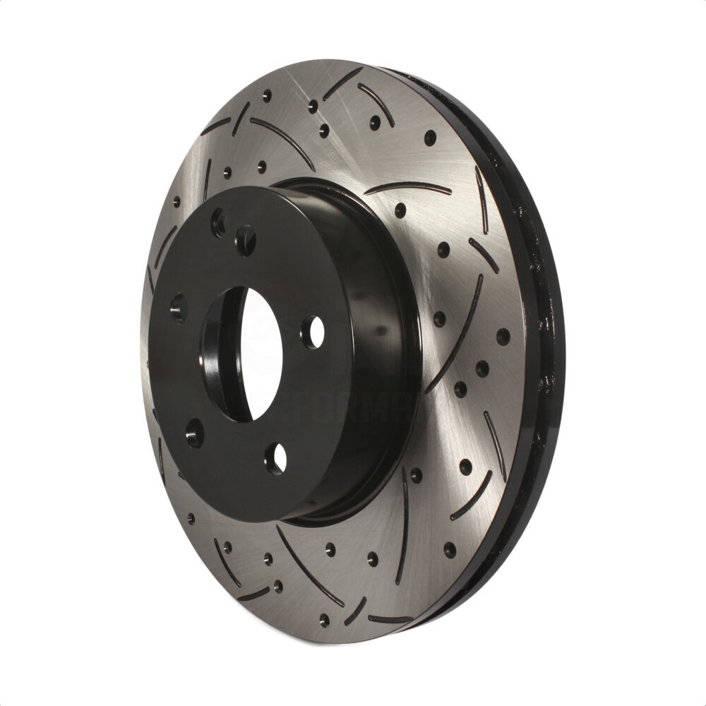 Front Coated Drilled Slotted Disc Brake Rotor (1 Piece Only) DS1-980789 For Mercedes-Benz C300 C250