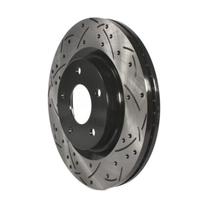 Front Coated Drilled Slotted Disc Brake Rotor (1 Piece Only) DS1-980864 For Nissan Sentra Juke