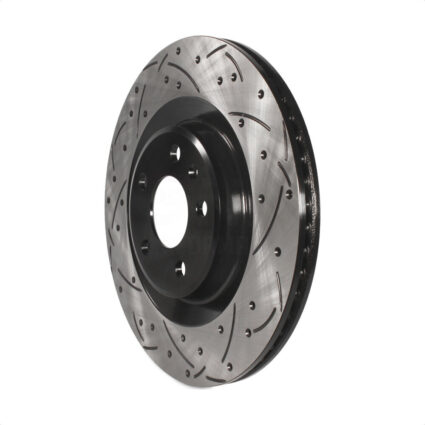 Rear Coated Drilled Slotted Disc Brake Rotor (1 Piece Only) DS1-980881 For Audi Q5 Porsche Macan A4