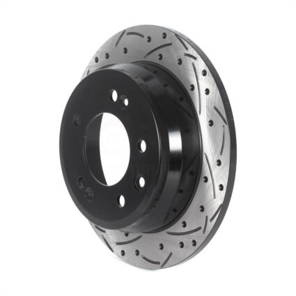 Rear Coated Drilled Slotted Disc Brake Rotor (1 Piece Only) DS1-980896 For Hyundai Elantra Tucson