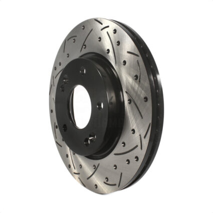 Front Coated Drilled Slotted Disc Brake Rotor (1 Piece Only) DS1-980897 For Hyundai Elantra Kia Kona