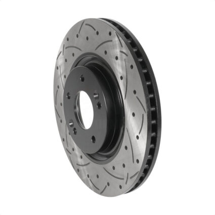 Front Coated Drilled Slotted Disc Brake Rotor (1 Piece Only) DS1-980915 For Hyundai Kia Tucson Nexo