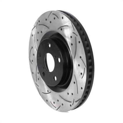 Front Left Coated Drilled Slotted Disc Brake Rotor (1 Piece Only) DS1-980918 For Lexus IS300 IS350