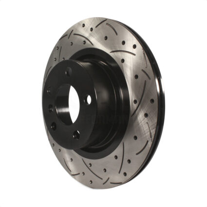 Rear Coated Drilled Slotted Disc Brake Rotor (1 Piece Only) DS1-980924 For BMW X3 X4