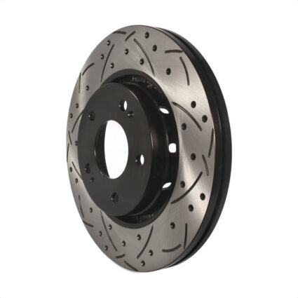 Front Coated Drilled Slotted Disc Brake Rotor (1 Piece Only) DS1-980933 For Mitsubishi Lancer