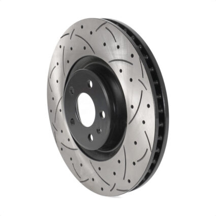 Front Coated Drilled Slotted Disc Brake Rotor (1 Piece Only) DS1-980939 For Audi A6 Quattro A7