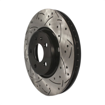 Front Coated Drilled Slotted Disc Brake Rotor (1 Piece Only) DS1-980941 For Audi Q5 A4 Quattro A5 A7