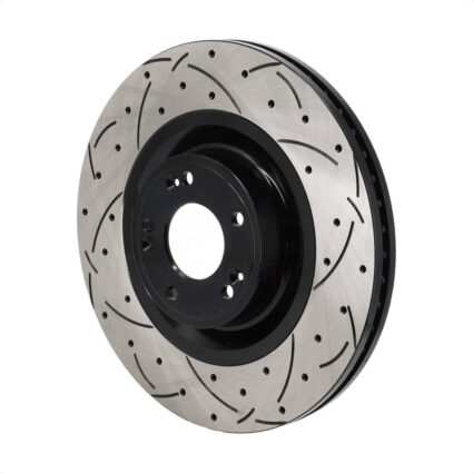 Front Coated Drilled Slotted Disc Brake Rotor (1 Piece Only) DS1-980945 For Hyundai Genesis Equus