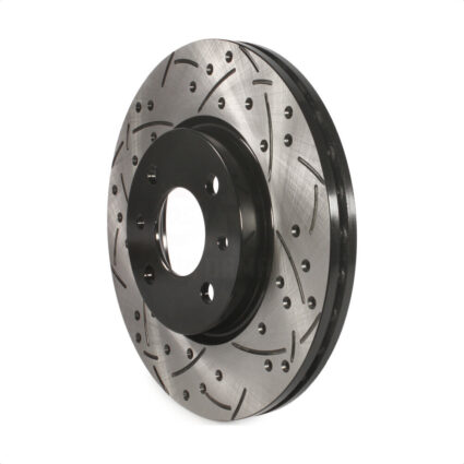 Front Coated Drilled Slotted Disc Brake Rotor (1 Piece Only) DS1-980950 For Fiat 500