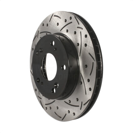Front Coated Drilled Slotted Disc Brake Rotor (1 Piece Only) DS1-980952 For Honda Civic Acura ILX