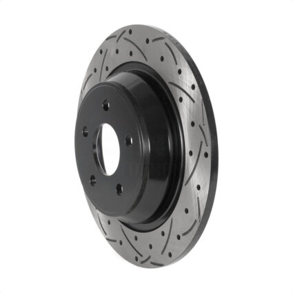 Rear Coated Drilled Slotted Disc Brake Rotor (1 Piece Only) DS1-980956 For Land Rover Range Evoque