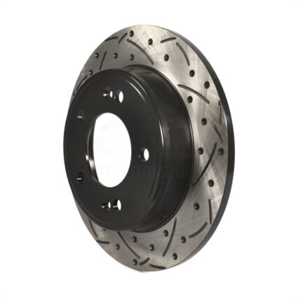 Rear Coated Drilled Slotted Disc Brake Rotor (1 Piece Only) DS1-980957 For Hyundai Elantra Kia Kona