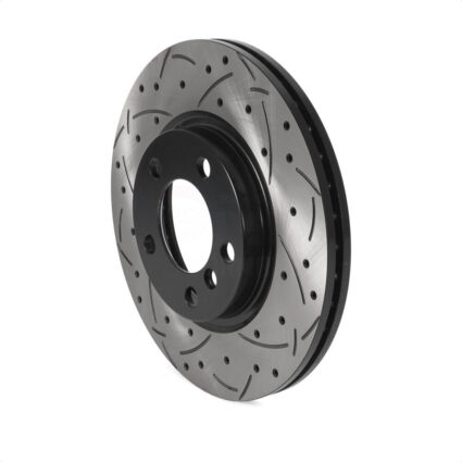 Front Coated Drilled Slotted Disc Brake Rotor (1 Piece Only) DS1-980967 For Mini Cooper Countryman