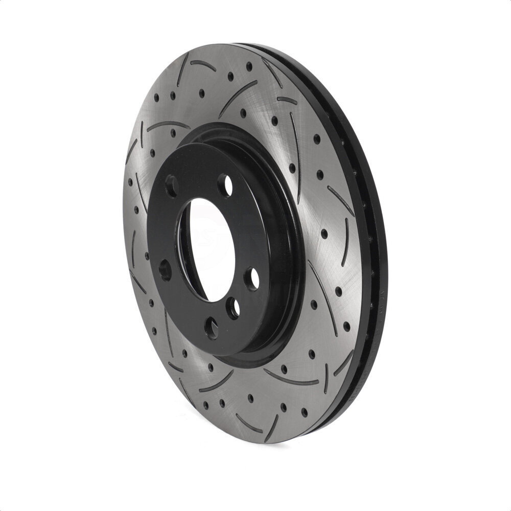 Front Coated Drilled Slotted Disc Brake Rotor (1 Piece Only) DS1-980967 For Mini Cooper Countryman