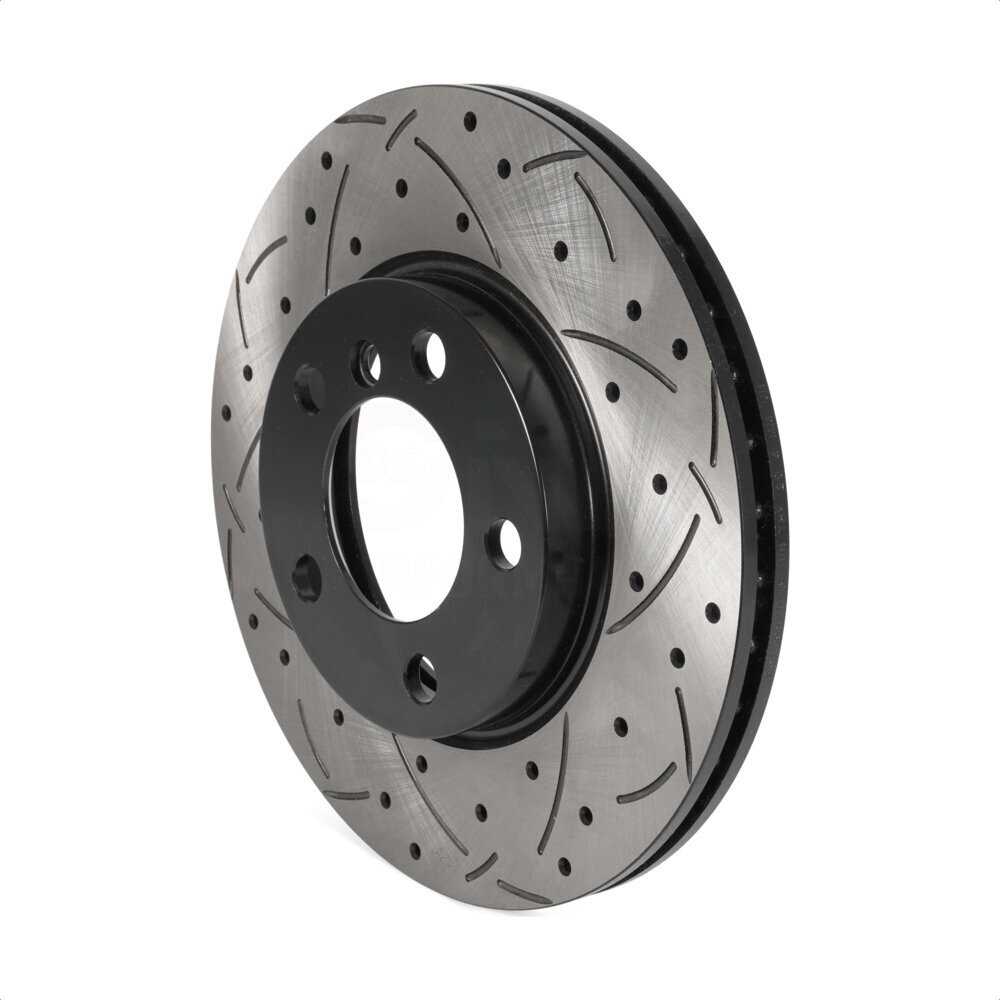 Front Coated Drilled Slotted Disc Brake Rotor (1 Piece Only) DS1-980968 For Mini Cooper Countryman