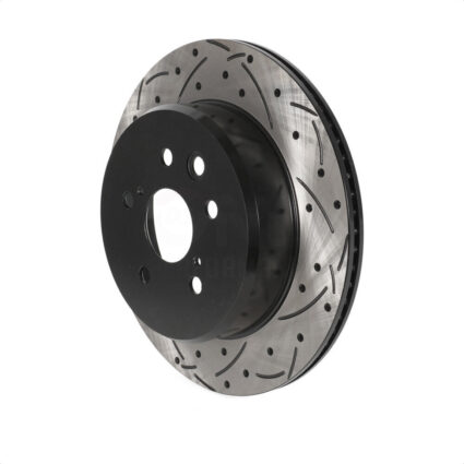 Rear Coated Drilled Slotted Disc Brake Rotor (1 Piece Only) DS1-980984 For Lexus IS300 IS350 GS350