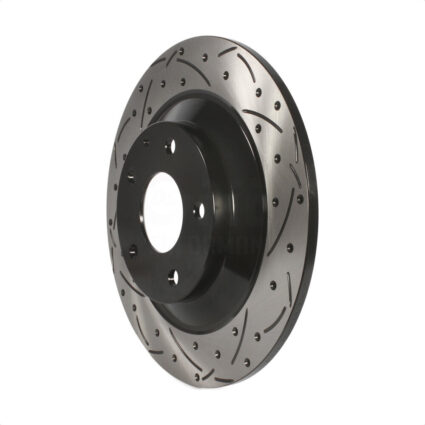 Rear Coated Drilled Slotted Disc Brake Rotor (1 Piece Only) DS1-981008 For Mazda CX-5 CX-30 MX-30 EV