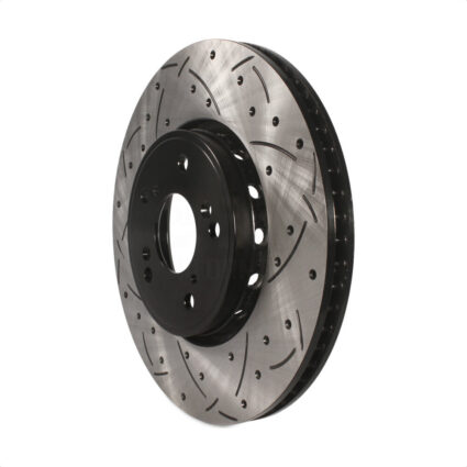 Front Coated Drilled Slotted Disc Brake Rotor (1 Piece Only) DS1-981021 For Acura RDX ILX