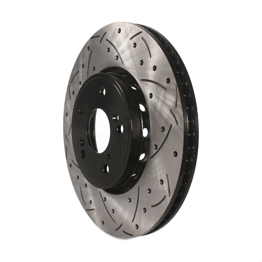 Front Coated Drilled Slotted Disc Brake Rotor (1 Piece Only) DS1-981021 For Acura RDX ILX