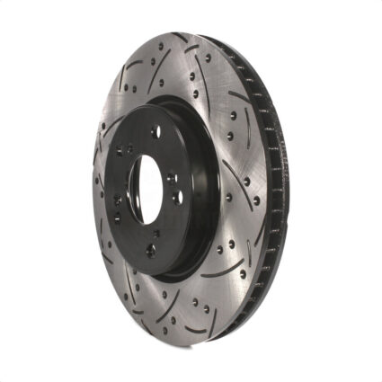 Front Coated Drilled Slotted Disc Brake Rotor (1 Piece Only) DS1-981022 For Honda Accord Civic