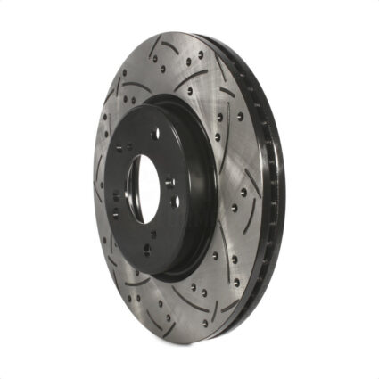 Front Coated Drilled Slotted Disc Brake Rotor (1 Piece Only) DS1-981037 For Honda HR-V Accord CR-V