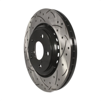 Front Coated Drilled Slotted Disc Brake Rotor (1 Piece Only) DS1-981053 For Honda Odyssey Pilot MDX