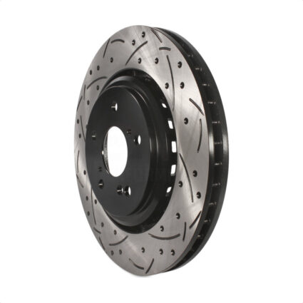 Front Coated Drilled Slotted Disc Brake Rotor (1 Piece Only) DS1-981063 For Acura TLX MDX