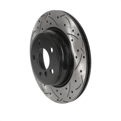 Rear Coated Drilled Slotted Disc Brake Rotor (1 Piece Only) DS1-981065 For BMW 330i xDrive 328i 335i