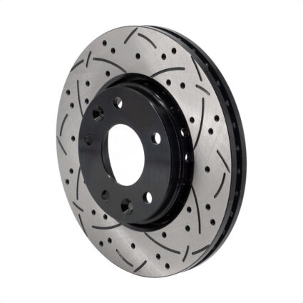 Front Coated Drilled Slotted Disc Brake Rotor (1 Piece Only) DS1-981196 For Nissan Kicks Sentra