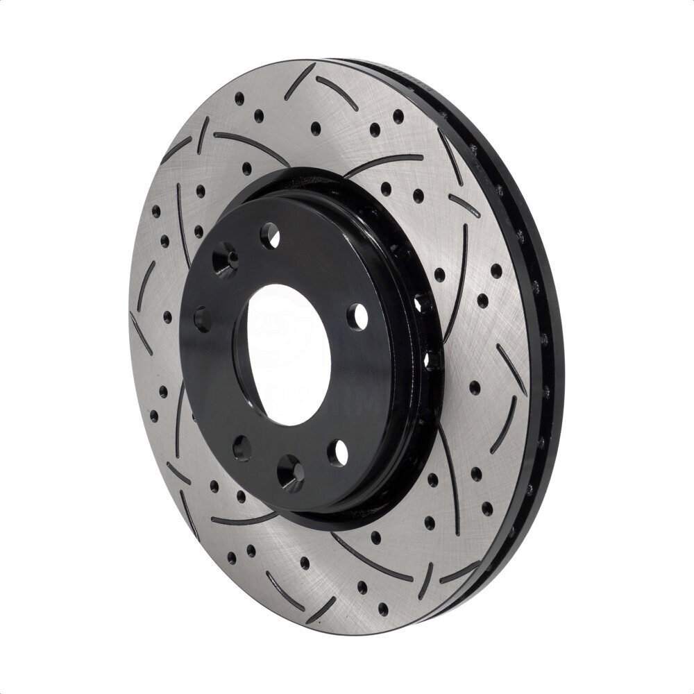 Front Coated Drilled Slotted Disc Brake Rotor (1 Piece Only) DS1-981196 For Nissan Kicks Sentra