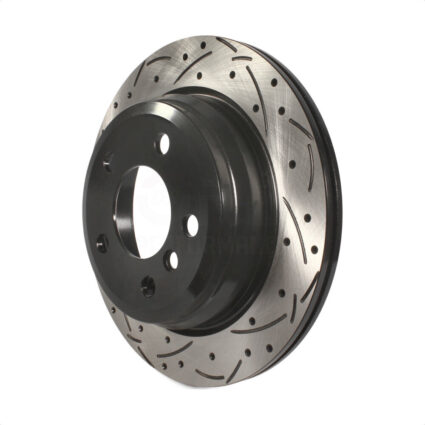 Rear Coated Drilled Slotted Disc Brake Rotor (1 Piece Only) DS1-981214 For BMW 328i xDrive 330i 320i