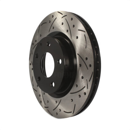 Front Coated Drilled Slotted Disc Brake Rotor (1 Piece Only) DS1-981421 For Mazda 3 CX-3 Sport