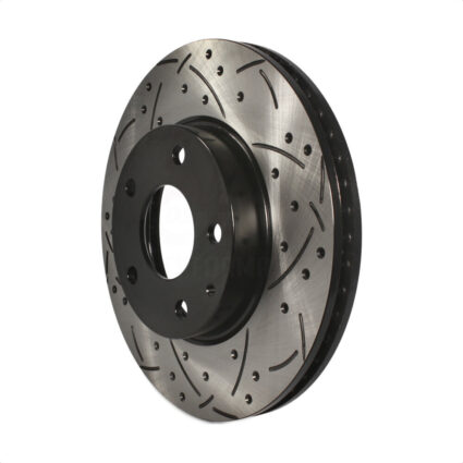 Front Coated Drilled Slotted Disc Brake Rotor (1 Piece Only) DS1-981503 For Mazda 3 CX-3 Sport
