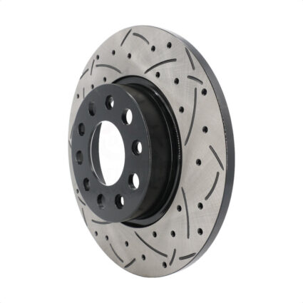 Rear Coated Drilled Slotted Disc Brake Rotor (1 Piece Only) DS1-981643 For Jeep Compass Renegade