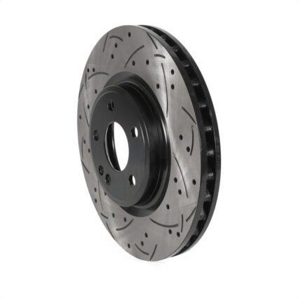 Front Coated Drilled Slotted Disc Brake Rotor (1 Piece Only) DS1-981775 For Mercedes-Benz GLA250 B