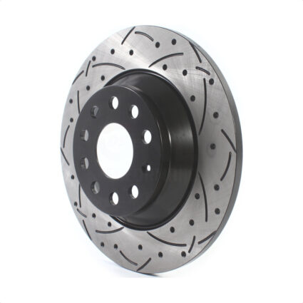 Rear Coated Drilled Slotted Disc Brake Rotor (1 Piece Only) DS1-981786 For Volkswagen Tiguan Jetta