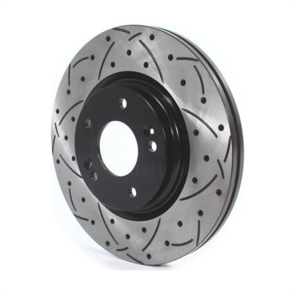 Front Coated Drilled Slotted Disc Brake Rotor (1 Piece Only) DS1-981958 For Hyundai Kia Elantra Kona