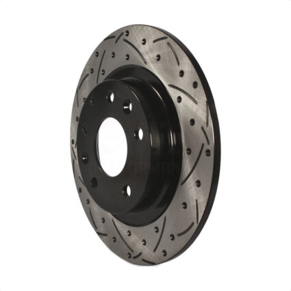 Rear Coated Drilled Slotted Disc Brake Rotor (1 Piece Only) DS1-982008 For 2016-2018 Mazda CX-3